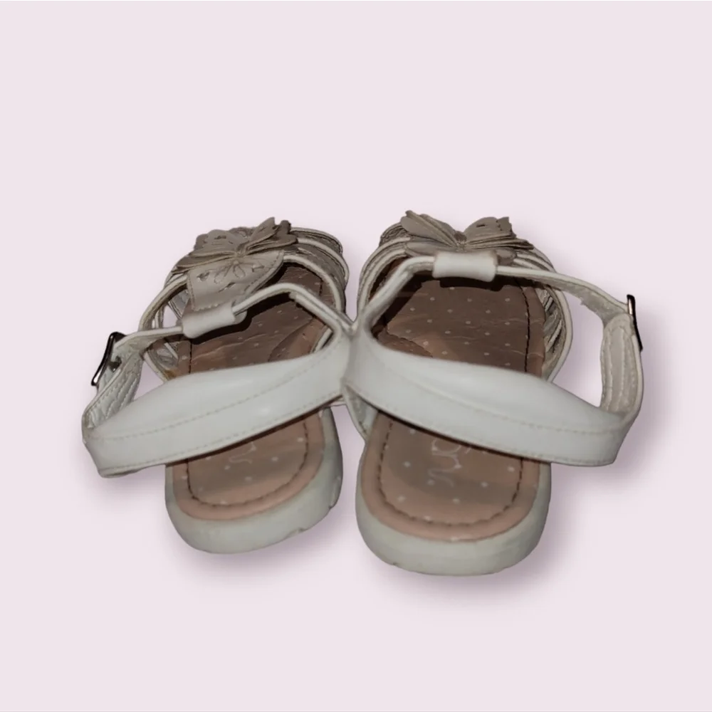 Sugar Butterfly Sandals Girl's size 10 Baby Toddler White
